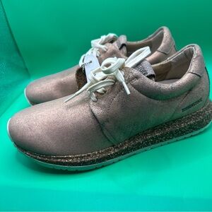 Women’s Birkenstock Wrigley Sneaker Size 39 E/8.5 Metallic Rose Leather NEW